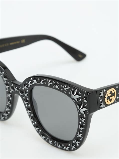 gucci sunglasses crystal|black Gucci sunglasses.